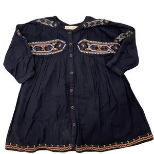 Zara Kids Navy blue baby-doll hippie dress.  Like new!